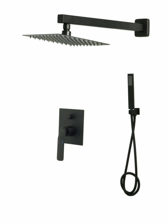 Aqualia set mezclador ducha tel. Black AQ548212-N mate 1020G-1-RH-BK Modena