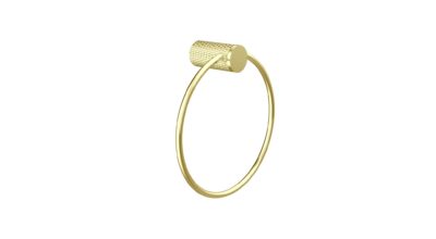 Aqualia Bella toallero argolla brushed gold Signature