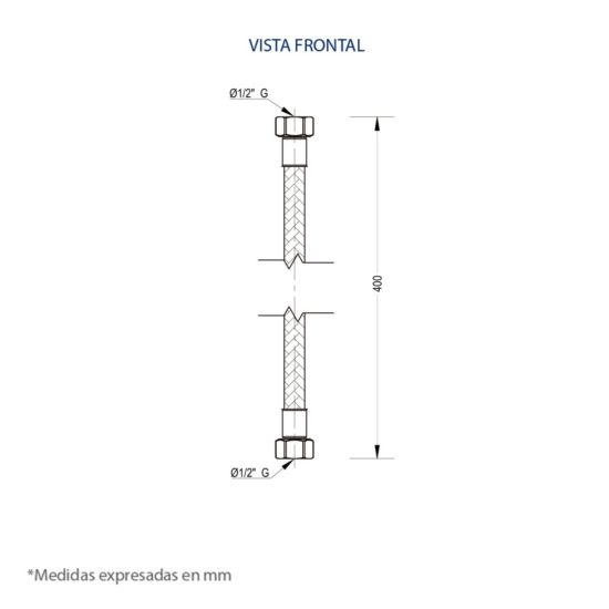 FP Accesorio Manguera 1/2X1/2 X 40 cm 35MA01 | Samboro