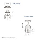 FP Accesorio valvula de compuerta 3/4" 01c107 | Samboro